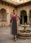  1230 By Naisha Cotton Printed With Mirror Handwork Jaipuri Kurtis